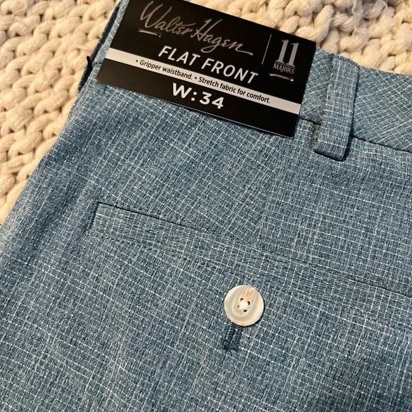 Walter Hagen Blue Flat Front Shorts - Picture 4 of 4